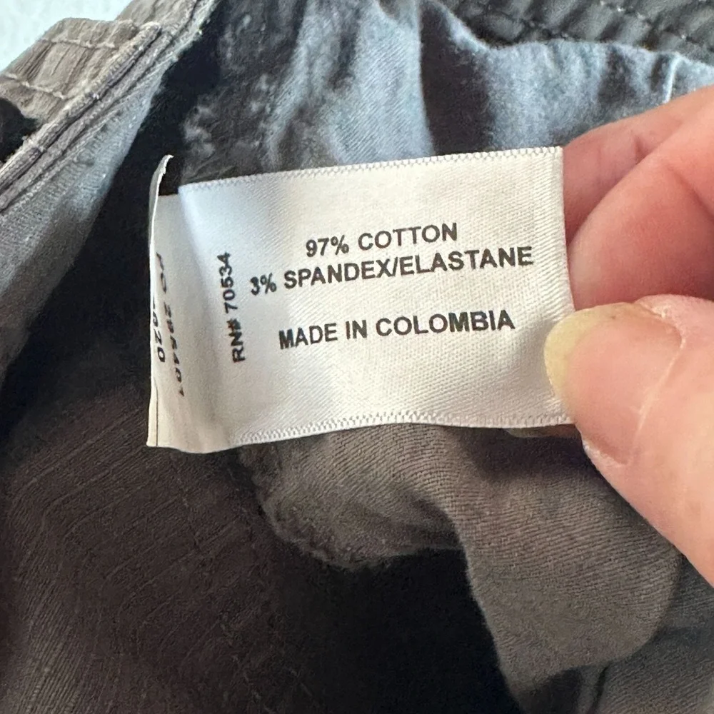 Orvis Pants Womens Size‎ 8 Gray Roll Tab Cuff Outdoor Gorpcore Ripstop Hiking